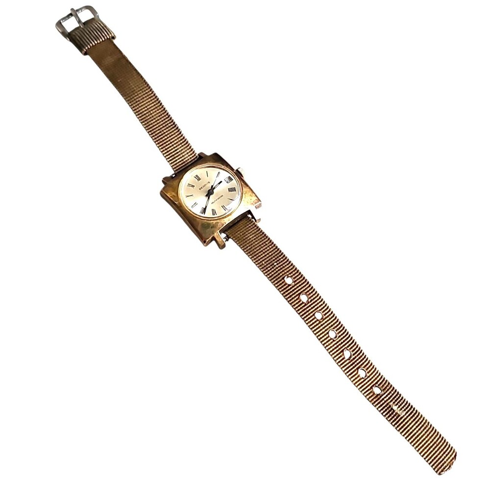 Vintage Benrus 17-Jewel Manual Wind Women's Wristwatch Mesh Band 1960s-1970s